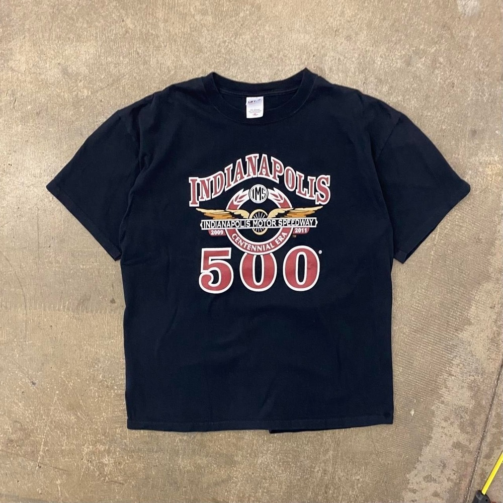 Vintage Indianapolis 500 Racing F1 NASCAR Anvil T-Shirt Size XL